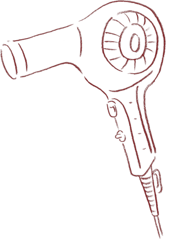 ドライヤーのイラスト